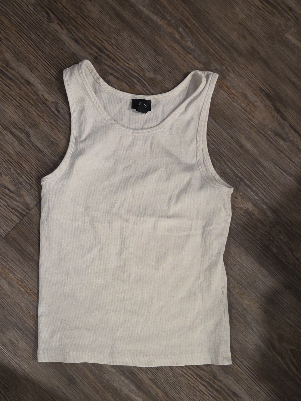 H&M Cream Ribbed Tank Top